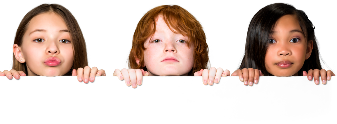 Kids Peeking from Invisible Wall